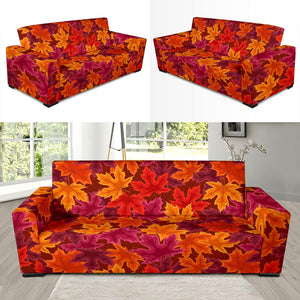 Autumn Maple Leaf Pattern Sofa Slipcover