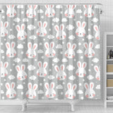 Rabbit Cloud Pattern Shower Curtain Fulfilled In US