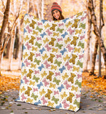 Teddy Bear Pattern Print Design 01 Premium Blanket