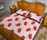 Strawberry beautiful pattern Quilt Bed Set