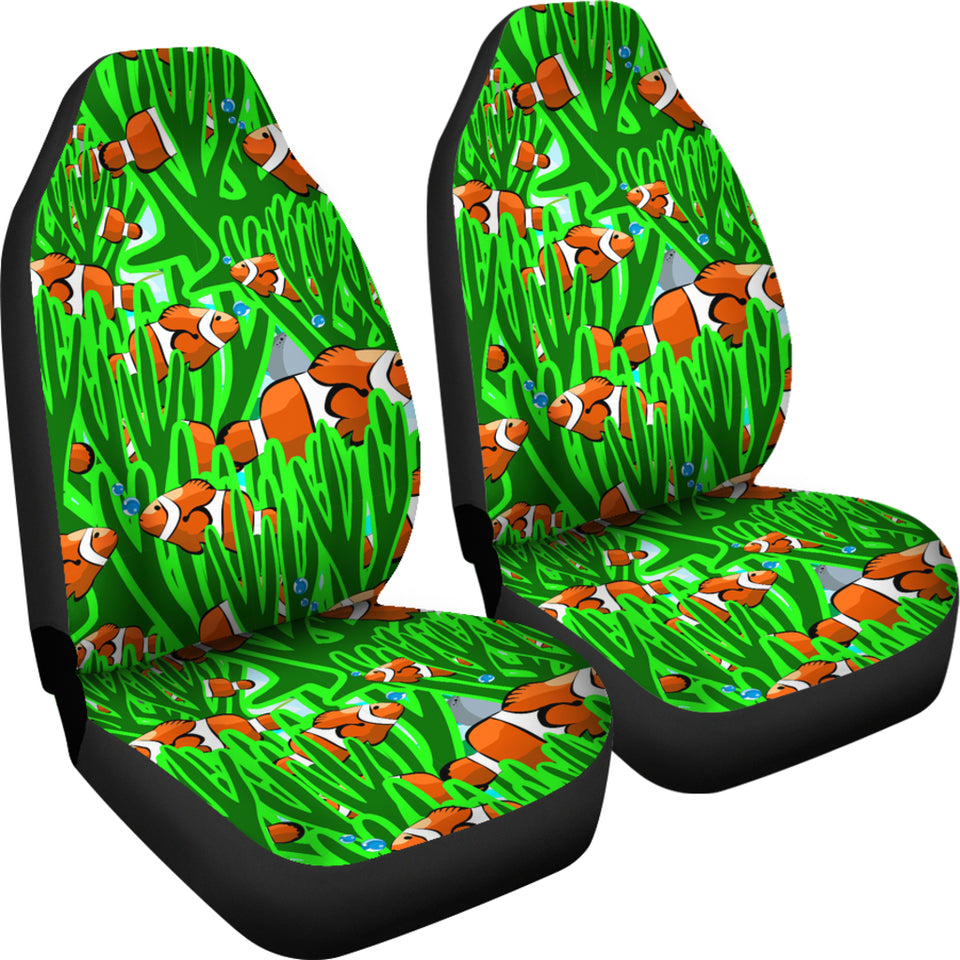 Clown Fish Pattern Print Design 01 Universal Fit Car Seat Covers