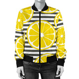 Slice Of Lemon Design Pattern Women'S Bomber Jacket