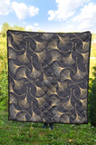 Gold Ginkgo Leaves Premium Quilt