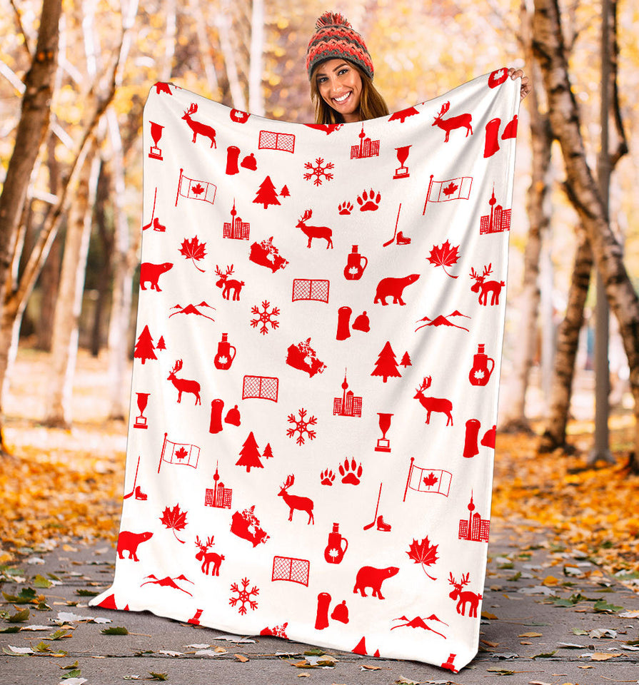 Canada Pattern Print Design 04 Premium Blanket