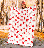 Canada Pattern Print Design 04 Premium Blanket
