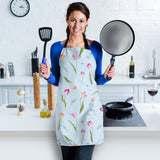 Watercolor Tulips Pattern Adjustable Apron