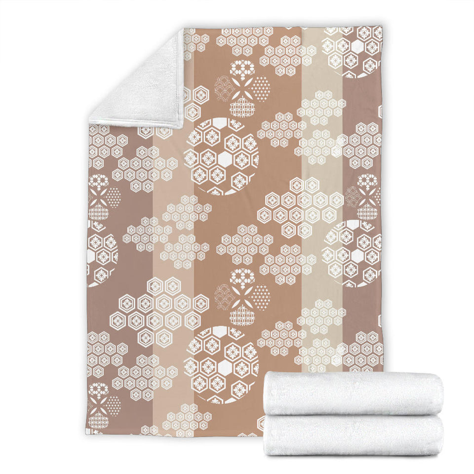 Beautiful Hexagon Japanese  Pattern Premium Blanket