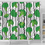 Cool Broccoli Pattern Shower Curtain Fulfilled In US