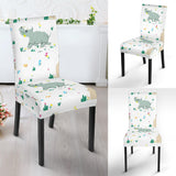 Cute Rhino Pattern Dining Chair Slipcover