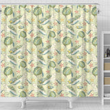 Hand Drawn Sea Turtle Fish Pattern Shower Curtain Fulfilled In US