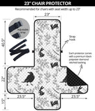 Crows floral wreath rabbit pattern Chair Cover Protector