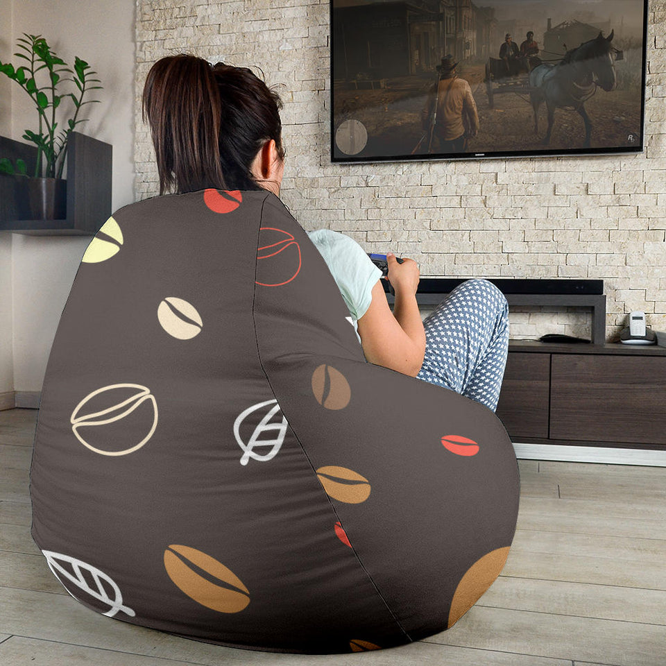 Coffee Bean Leave Pattern Bean Bag Cover