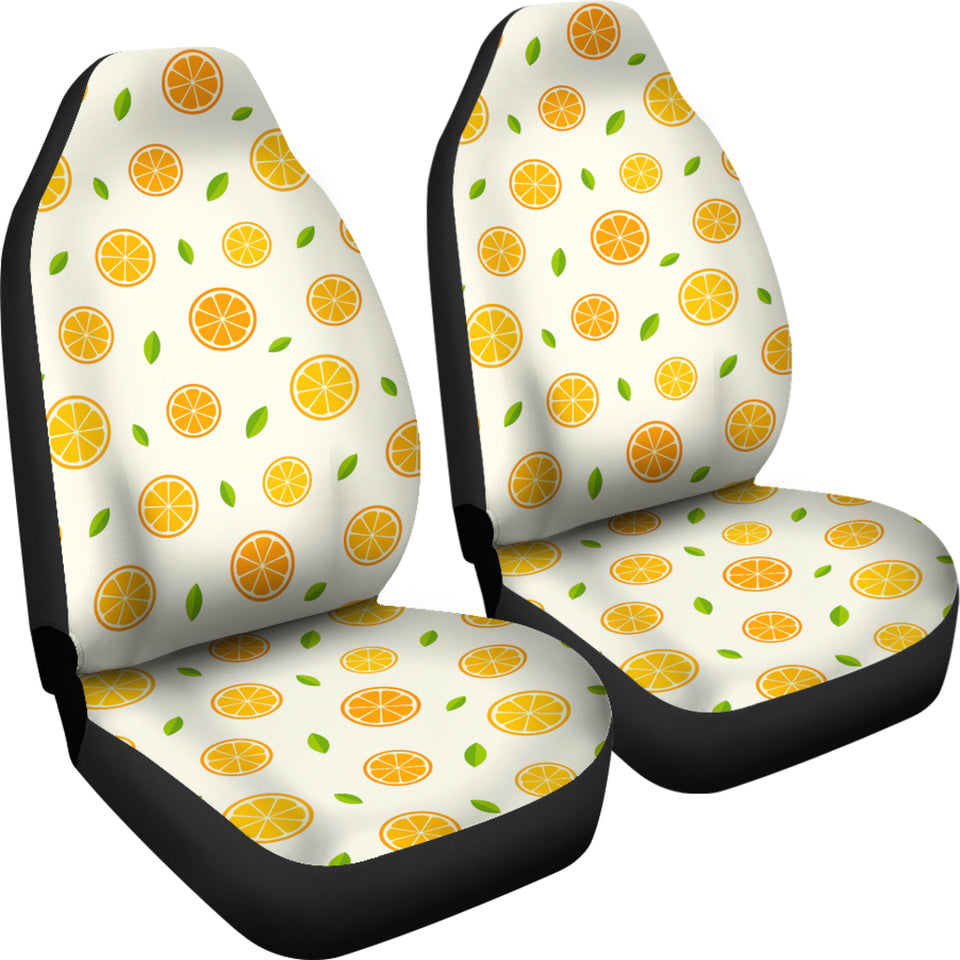 Oranges Leaves Pattern Universal Fit Car Seat Covers