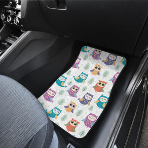 Cute Owl Pattern Front Car Mats