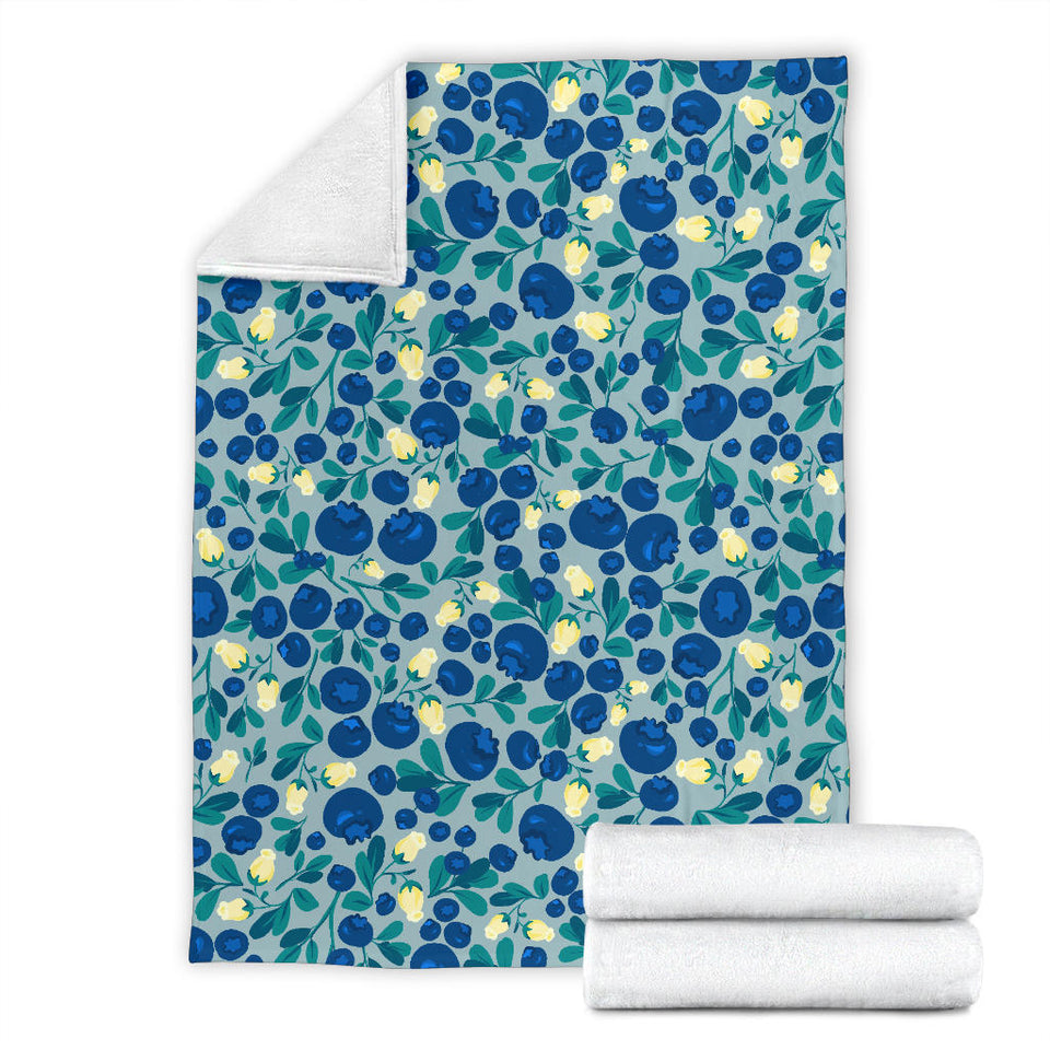 Blueberry Design Pattern Premium Blanket