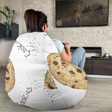 Sketch Style Cookie Pattern Bean Bag Cover