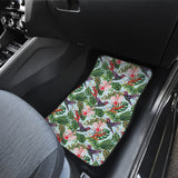 Hummingbird Pattern Print Design 05 Front and Back Car Mats