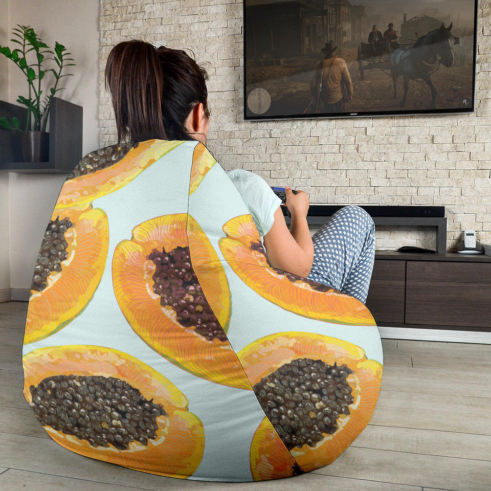 Watercolor Papaya Pattern Bean Bag Cover