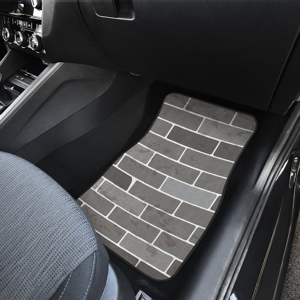 Brick Printed Pattern Print Design 05 Front and Back Car Mats