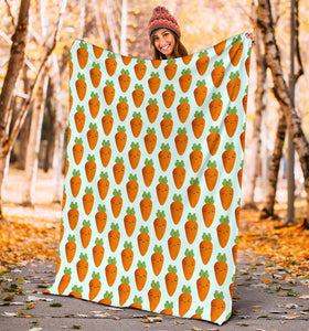 Carrot Pattern Print Design 03 Premium Blanket