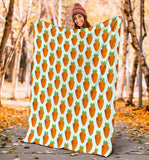 Carrot Pattern Print Design 03 Premium Blanket