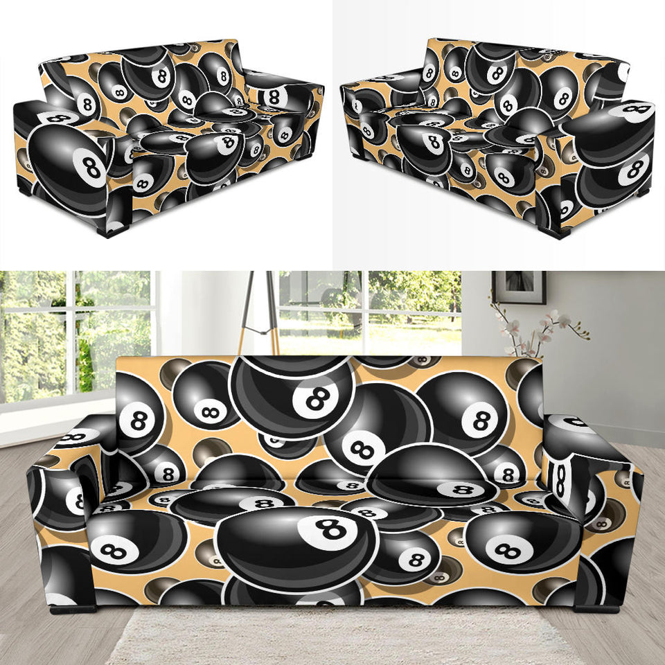 Billiard Ball Pattern Print Design 04 Sofa Slipcover