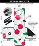 cherry pattern white background Chair Cover Protector