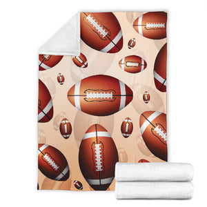 American Football Ball Design Pattern Premium Blanket