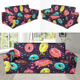 Colorful Donut Glaze Pattern Sofa Slipcover