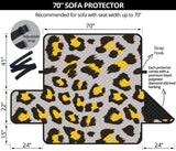 Gray Leopard print pattern Sofa Cover Protector