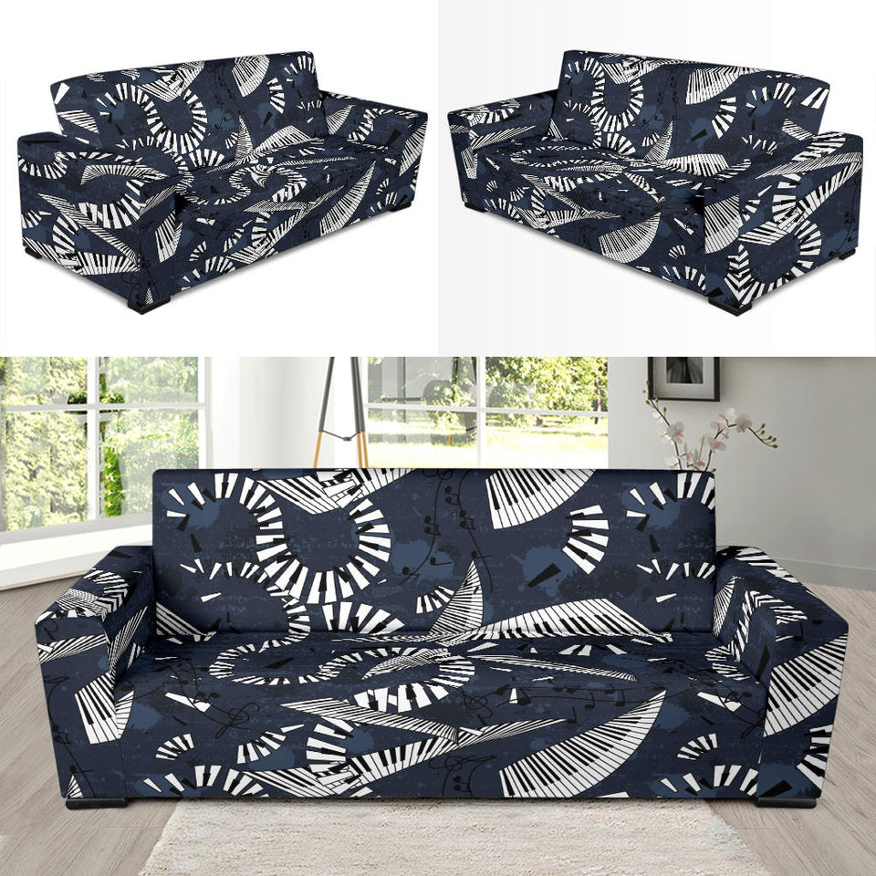 Piano Pattern Print Design 02  Sofa Slipcover