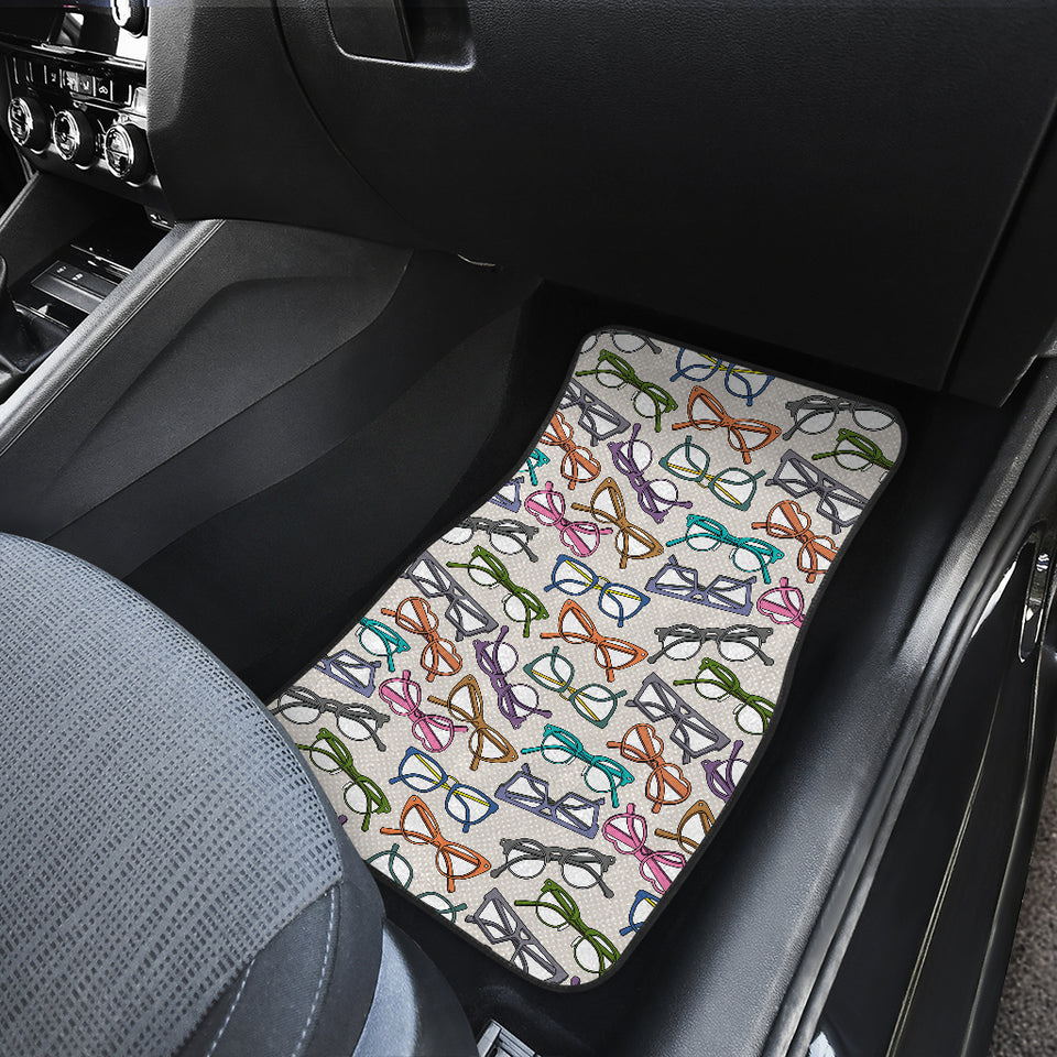 Sun Glasses Pattern Print Design 01 Front Car Mats