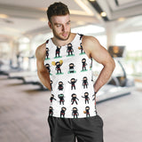 Cute ninja katana sword pattern Men Tank Top