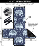 Elephant tribal design pattern Recliner Cover Protector