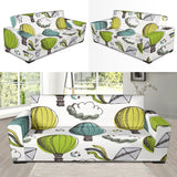 Hot Air Balloon Bird Cloud Pattern Sofa Slipcover