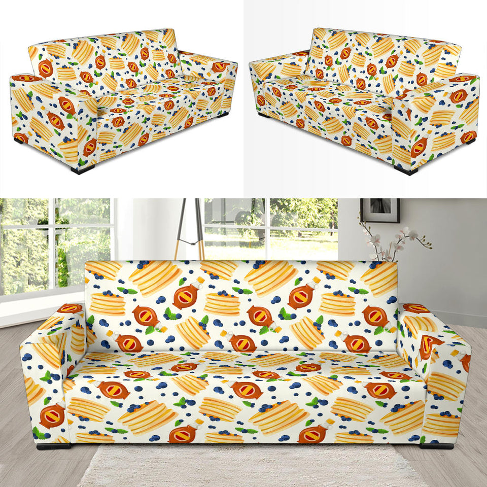 Pancake Pattern Print Design 02  Sofa Slipcover