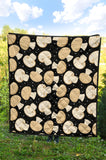 Champignon Mushroom Pattern Premium Quilt