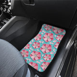 3D Sakura Cherry Blossom Pattern Front And Back Car Mats