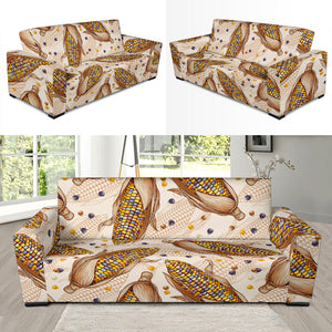 Corn Pattern Print Design 03 Sofa Slipcover