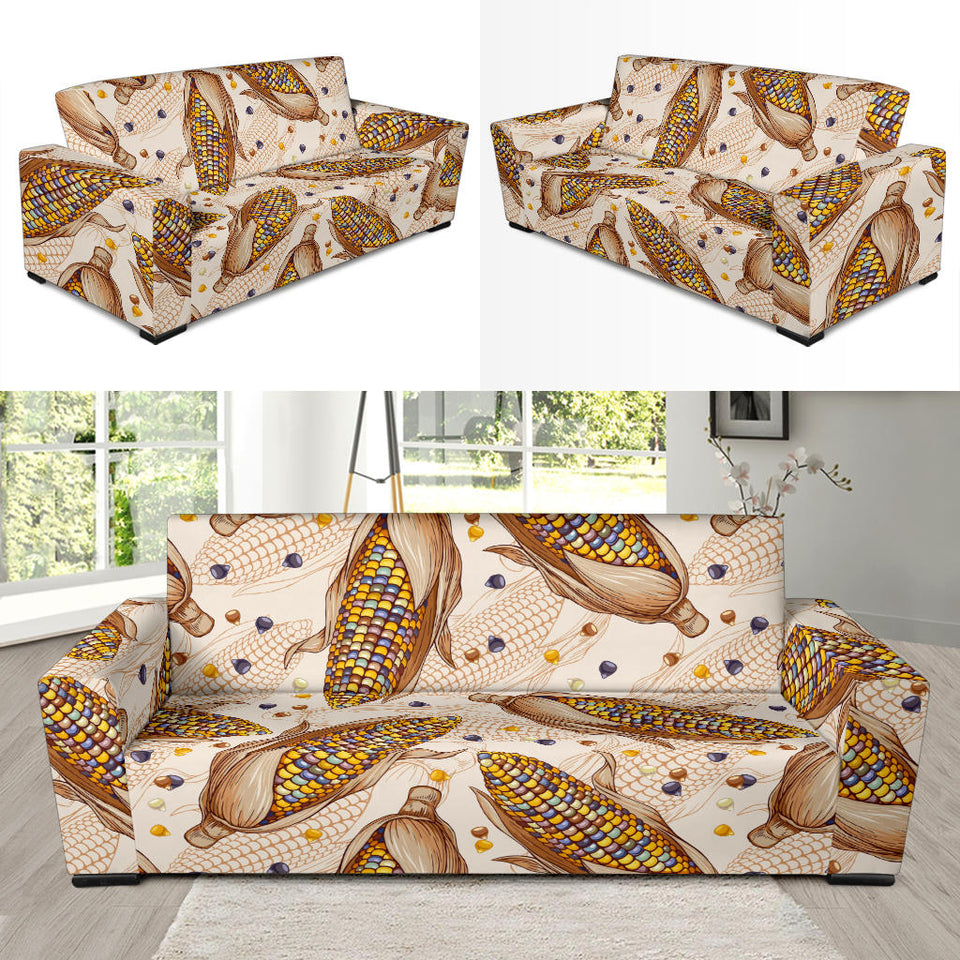 Corn Pattern Print Design 03 Sofa Slipcover