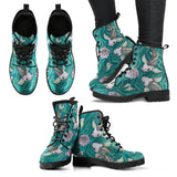 Koi Fish Carp Fish Lotus Pattern Leather Boots