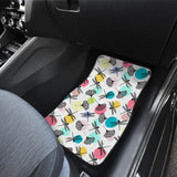 Dragonflies Ginkgo Leaves Pattern Front Car Mats