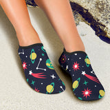 Colorful Space Pattern Planet Star Aqua Shoes