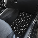 Engine Piston Black Theme Pattern Print Design 03 Front and Back Car Mats