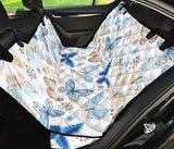 Blue Butterfly Pattern Dog Car Seat Covers