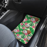 Coconut Pattern Print Design 01 Front and Back Car Mats