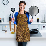 Cocoa Beans Tribal Polynesian Pattern Background Adjustable Apron