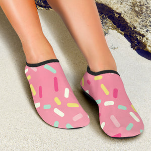 Pink Donut Glaze Candy Pattern Aqua Shoes