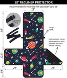 colorful space pattern planet star Recliner Cover Protector