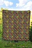 Music Notes Pattern Print Design 05 Premium Quilt